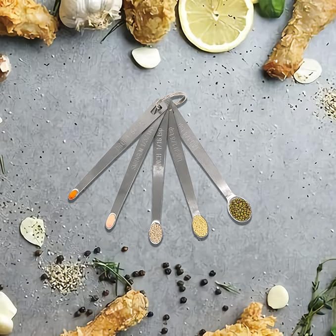 5PCS 1/32 Teaspoon Single Tiny Measuring Spoon, Small Individual Stainless - Image 6