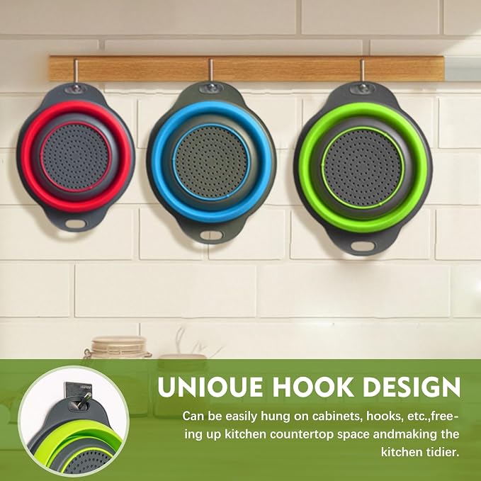 Silicone Colander Collapsible Strainers Set - Image 7