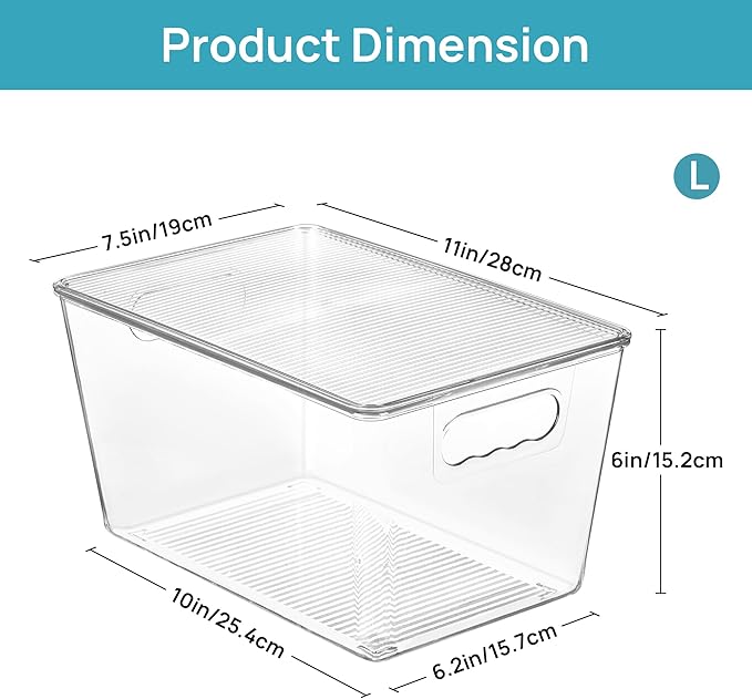 Vtopmart 2 Pack Clear Stackable Storage Bins - Image 7