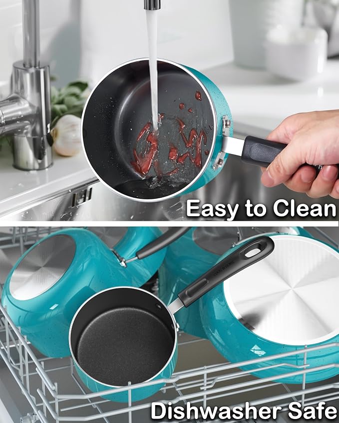 Cook N Home Non Stick Sauce Pan, 1 Quart Saucepan - Image 5