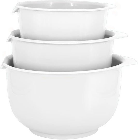 Glad Mixing Bowls with Pour Spout, BPA Free, Dishwasher Safe Plastic | Kitchen by GladTrashFoodStorage
