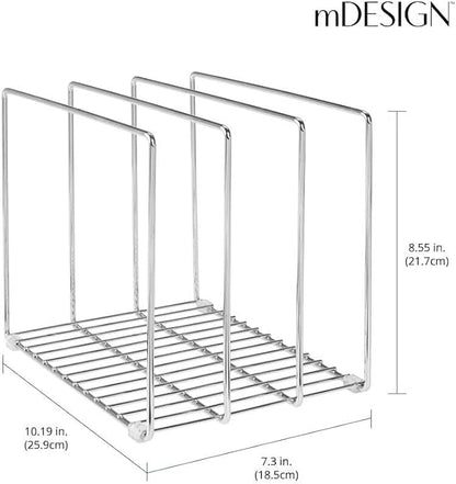mDesign 3 Slot Tray and Pan Rack — Metal Wire Rack - Image 3