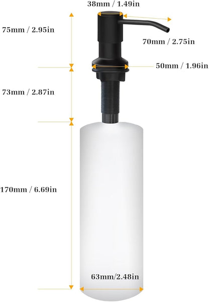 Soap Dispenser for Kitchen Sink, Built in Sink Soap Dispenser Lotion Dispenser - Image 5
