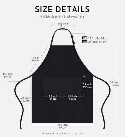 Syntus 4 Pack Adjustable Bib Apron - Image 2