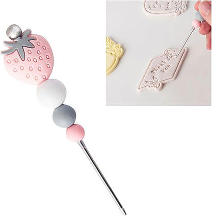Icing Pin, Scriber Needle for Cake Decorating Strawberry Beaded Cookie - Image 2