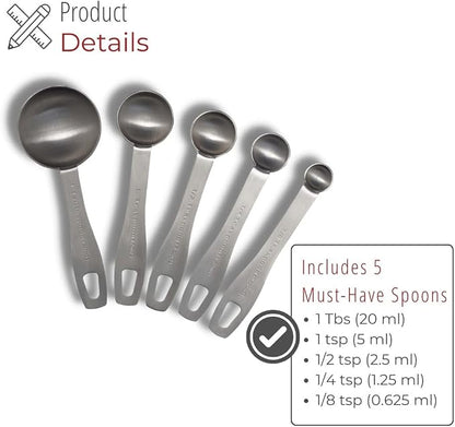 husMait Stainless Steel Measuring Spoons - Image 5