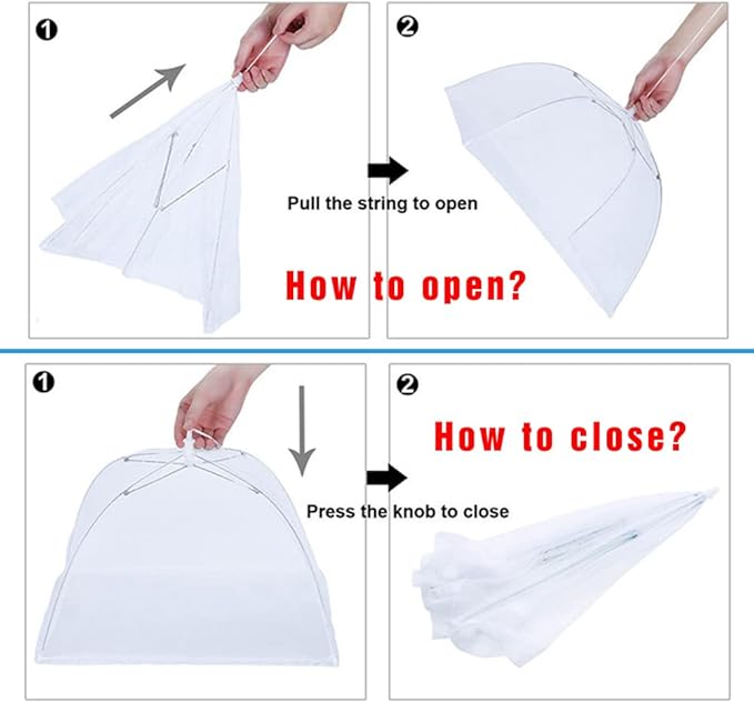 Food Covers for Outside Mesh, 2 Pack 40"X24" + 2 Pack 17"X17" Extra Large Pop - Image 5