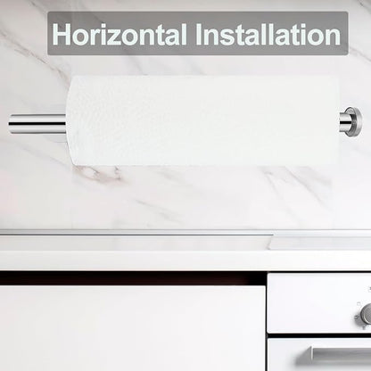Paper Towel Holder with 2 Hooks-Under Cabinet Paper Towel Holder - Image 4