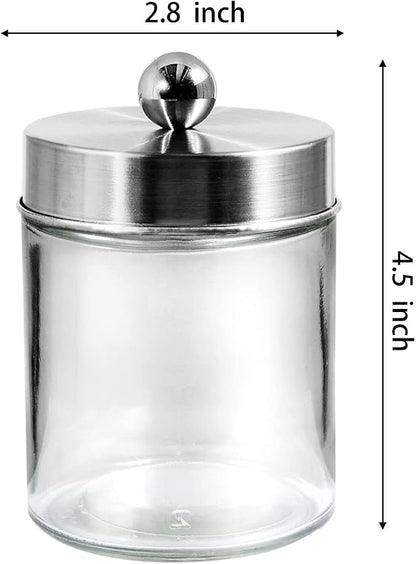 3PC Apothecary Jar Canisters Bathroom Vanity Organizer - Image 4