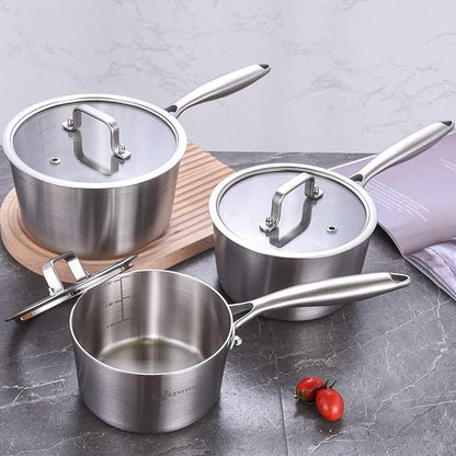 LOLYKITCH Tri-Ply Stainless Steel Saucepan Set - Image 5