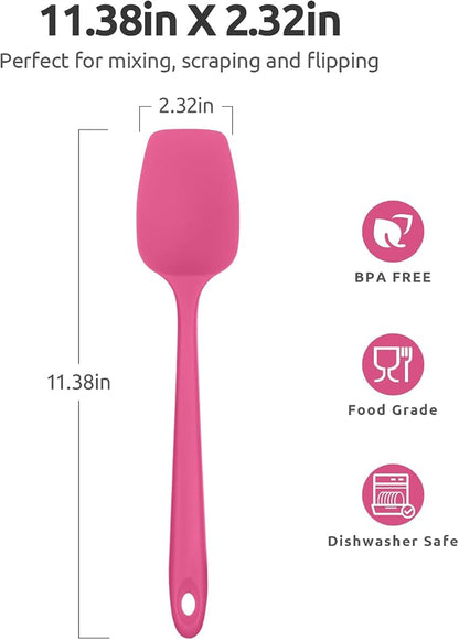 Heat Resistant Silicone Spoon Spatula: U-Taste 600ºF High Heat Flexible 11.38in - Image 2