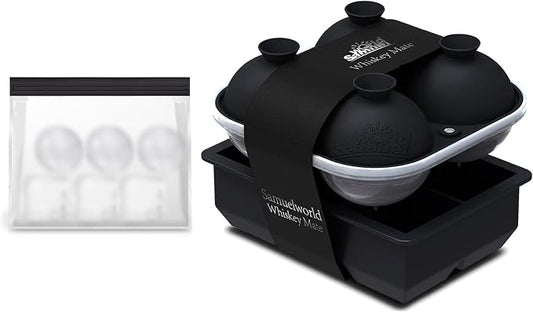 Samuelworld Large Silicone Premium Ice Trays, 2 Inches Big Cubes & 2.5 Inches by Samuelworld