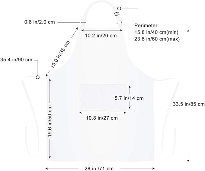 Jubatus 1 Pack 100% Cotton Aprons - Image 7