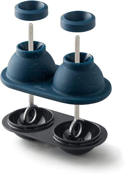 Houdini Swizzle Sphere Ice Mold, 2 Piece Tray - Image 2
