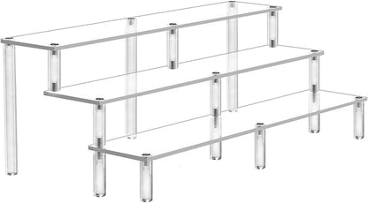 AZEAM 15 3/4 Inch Acrylic Riser Display Shelf, 3 Tier Display Riser by AZEAM