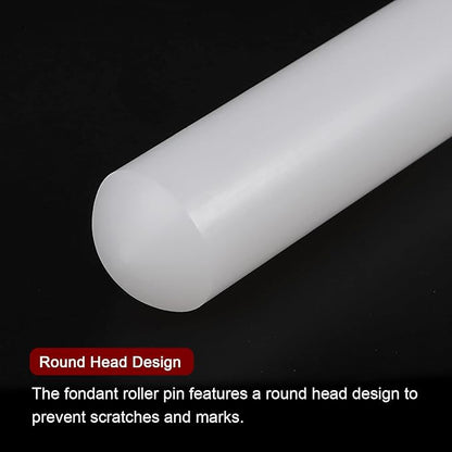 HARFINGTON Fondant Rolling Pin 12 Inch x 1.38 Inch PP Plastic Non-Stick Fondant - Image 4