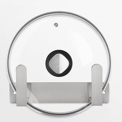Stainless Steel Wall Mounted Pot Lid Holder Organizer Cutting Board Storage - Image 7