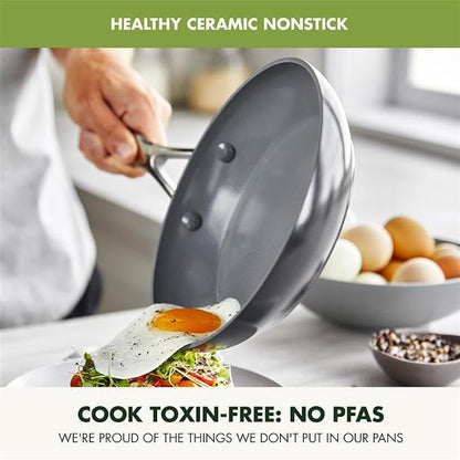 GreenPan Valencia Pro Hard Anodized Healthy Ceramic Nonstick 10" Frying Pan - Image 3