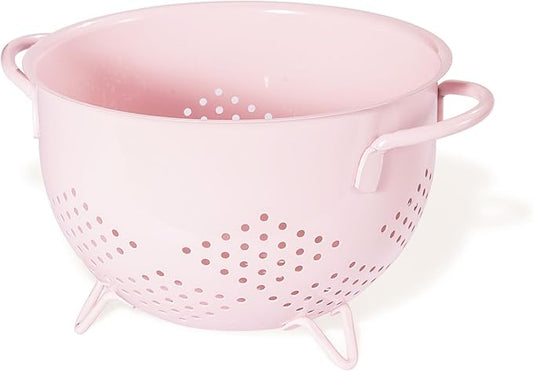 Metal Colander 5 Quart Powder Coated Self-draining Metal Strainer by Unknown