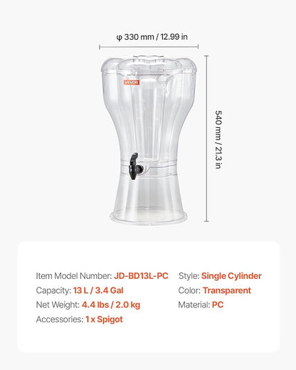 VEVOR Beverage Dispenser, 3.4 Gallon Drink Dispenser - Image 7