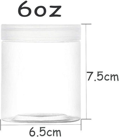 15 Pack 6oz Clear Plastic Jars Wide-mouth Storage Containers, Refillable Empty - Image 2