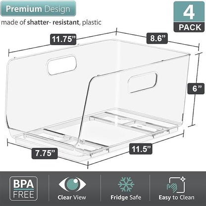 Sorbus Stackable Storage Bins Open Front - Image 3