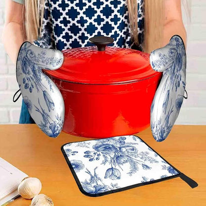 LOKMU Oven Mitts and Pot Holders Set of 3, Kitchen Decor Gifts - Image 6