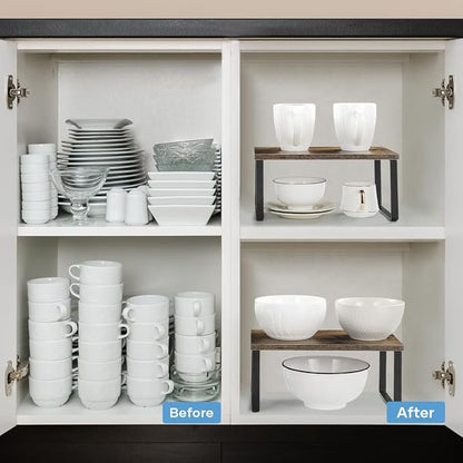 NEX Kitchen Cabinet and Counter Shelf Organizer, Shelf Riser - Image 4