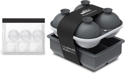 Samuelworld Large Silicone Premium Ice Trays, 2 Inches Big Cubes & 2.5 Inches by Samuelworld