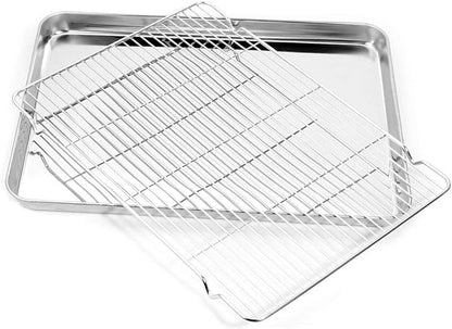Baking Sheet and Cooling Rack Set, Stainless Steel Commercial Grade Cookie - Image 4