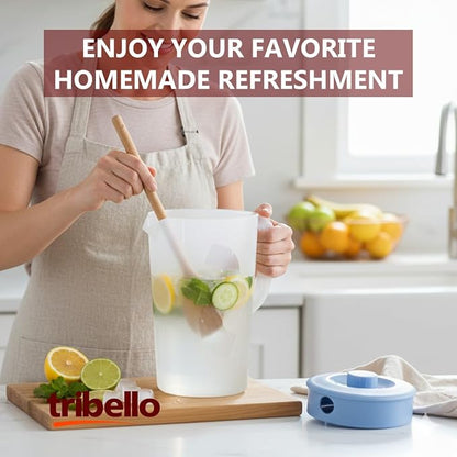 Tribello 1 Gallon Pitcher with Lid, Freezer/Dishwasher Safe, and BPA Free - Image 8