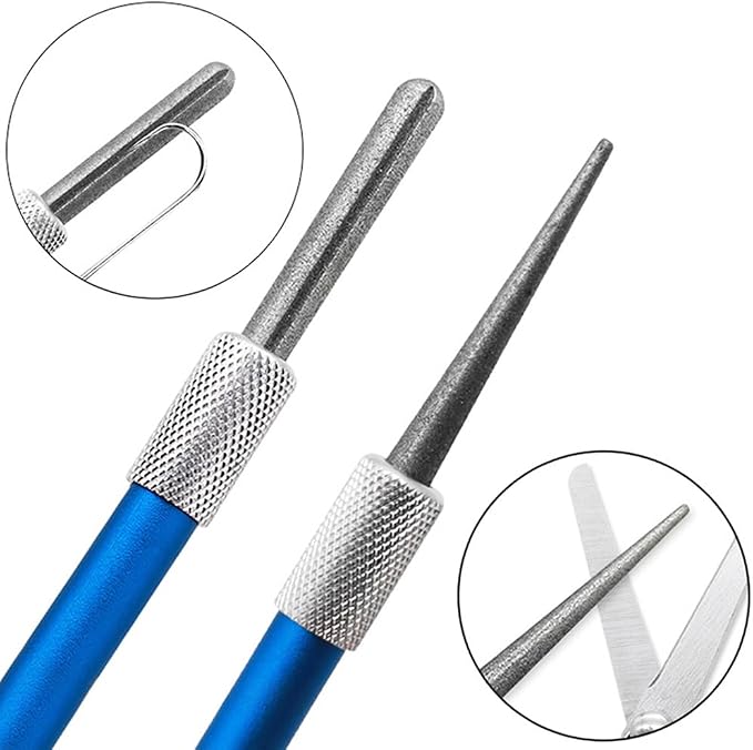 Wolfride 2Pcs Serrated Knife Sharpener, Retractable Diamond Sharpening Rod - Image 7