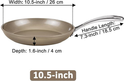 Cooks Standard Frying Pan Hard Anodized Ceramic Nonstick, 10.5-inch Classic - Image 2