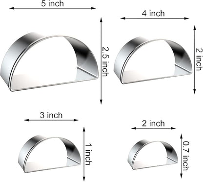 Half Circle Semicircle Cookie Cutter Set Large - Image 2