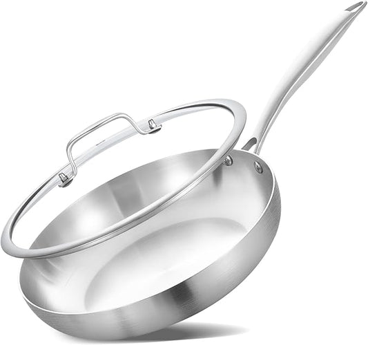 LOLYKITCH 8 Inch Tri-ply Stainless Steel Frying Pan by LolyKitch
