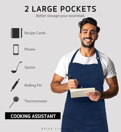 Syntus 4 Pack Adjustable Bib Apron - Image 4