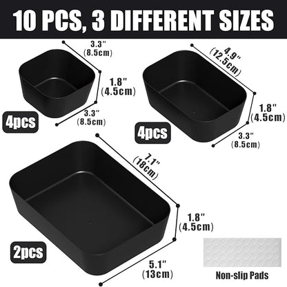 Plastic Drawer Organizers, Bathroom and Vanity Organizer Plastic Tray, Makeup - Image 2