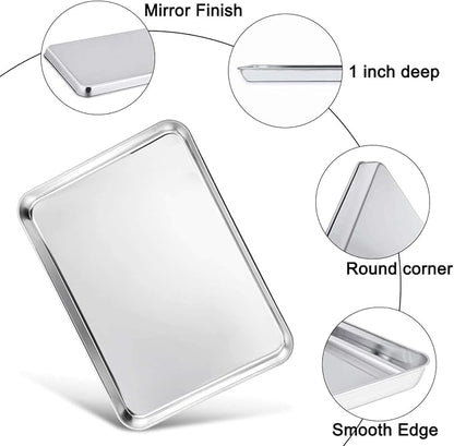 TeamFar Baking Sheet with Cooling Rack, Stainless Steel Half Size Cookie Sheet - Image 4