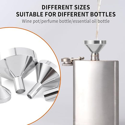 Small Metal Funnels Mini Funnel 8 Size Tiny Bottle Funnel, Miniature Atomizers - Image 5