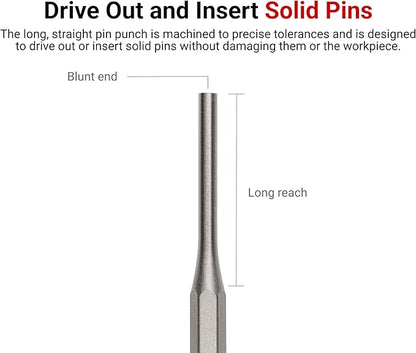 TEKTON 3/16 Inch Pin Punch | 66055 | Made in USA - Image 2