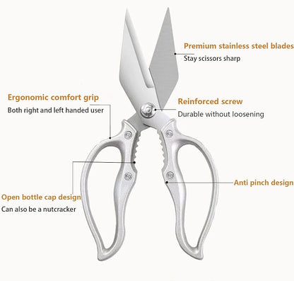 Kitchen Shears Heavy Duty Kitchen Scissors Stainless Steel Sharp Cooking Shears - Image 3