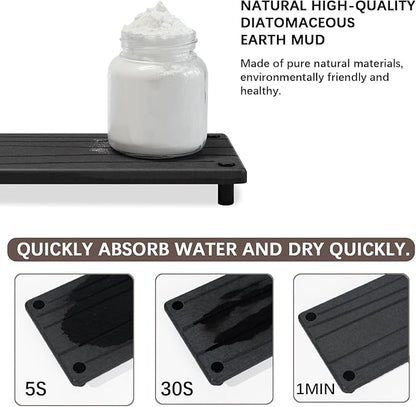 Quick Dry Sink Caddy Kitchen Sink Organizer, Water Absorbing Stone Tray - Image 2