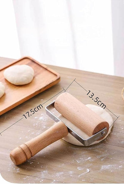 Stainless Steel & Beechwood Rolling Pin - Image 3