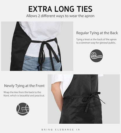 Syntus 4 Pack Adjustable Bib Apron - Image 6
