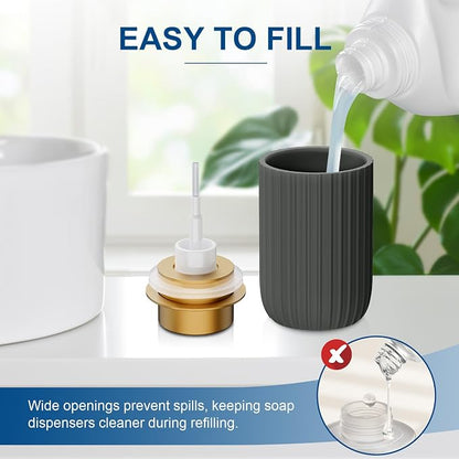 Ceramic Foaming Soap Dispenser, 12 oz Bathroom Foam Hand Soap Dispenser - Image 3