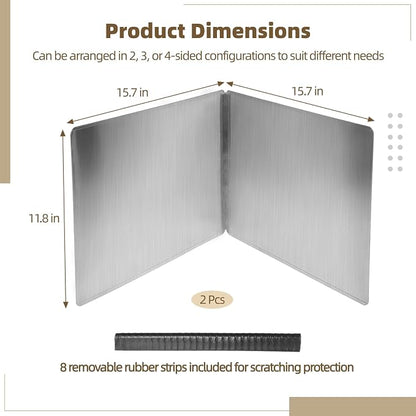 2 Pcs Grease Splatter Guards, 2-Sided Oil Splash Boards - Image 4