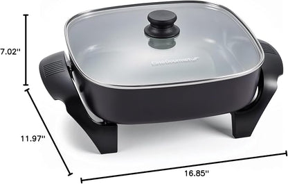 Elite Gourmet 12" x 12" x 3" Ceralast™ PFAS Free Ceramic Electric Skillet - Image 8