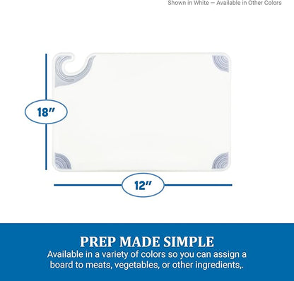 San Jamar Saf-T-Grip Plastic Cutting Board - Image 2