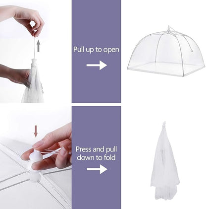 Pop-up Picnic Food Tent Covers, 17x17Inch Foldable Mesh Screen Food Covers - Image 3