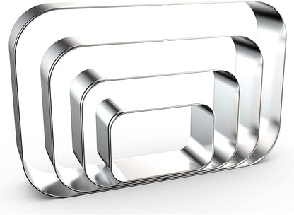 Rounded Rectangle Plaque Cookie Cutter Geometric Set by QAAQS